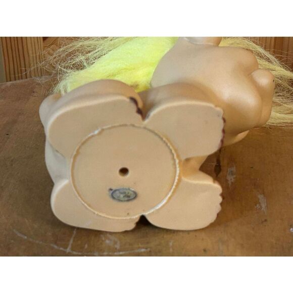 VINTAGE Troll Doll Dog 4 1/4" plus Yellow Hair Unmarked (8999) - Picture 12 of 13